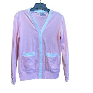 Vintage activair pink and white top size small